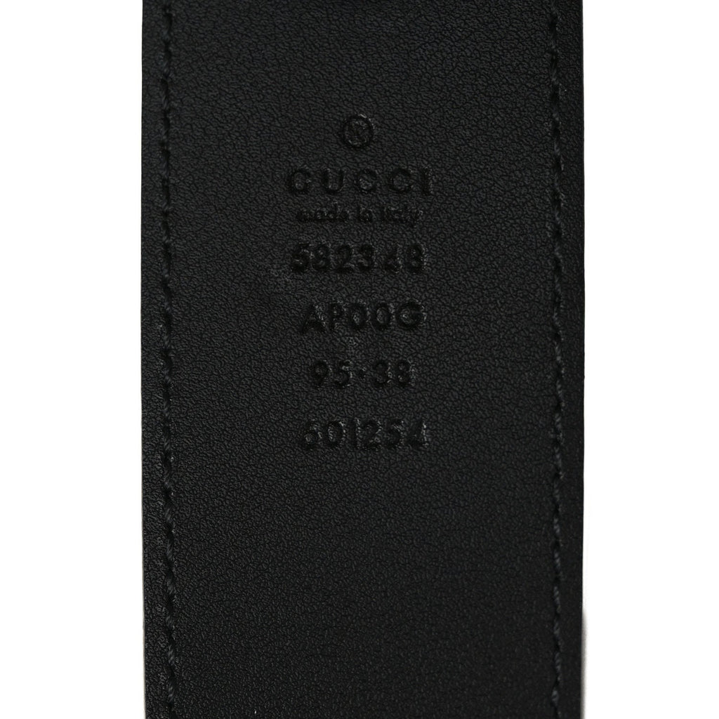 Gucci Moon Calfskin Scales Double G 40mm Belt 95 38 Black
