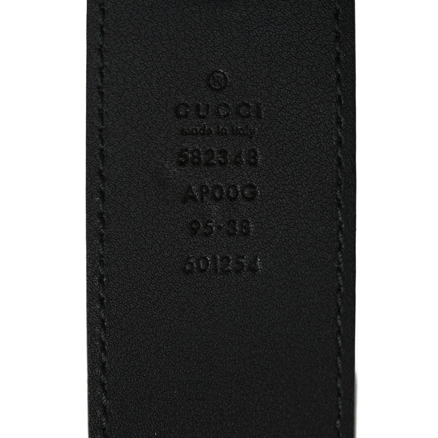 Gucci Moon Calfskin Scales Double G 40mm Belt 95 38 Black