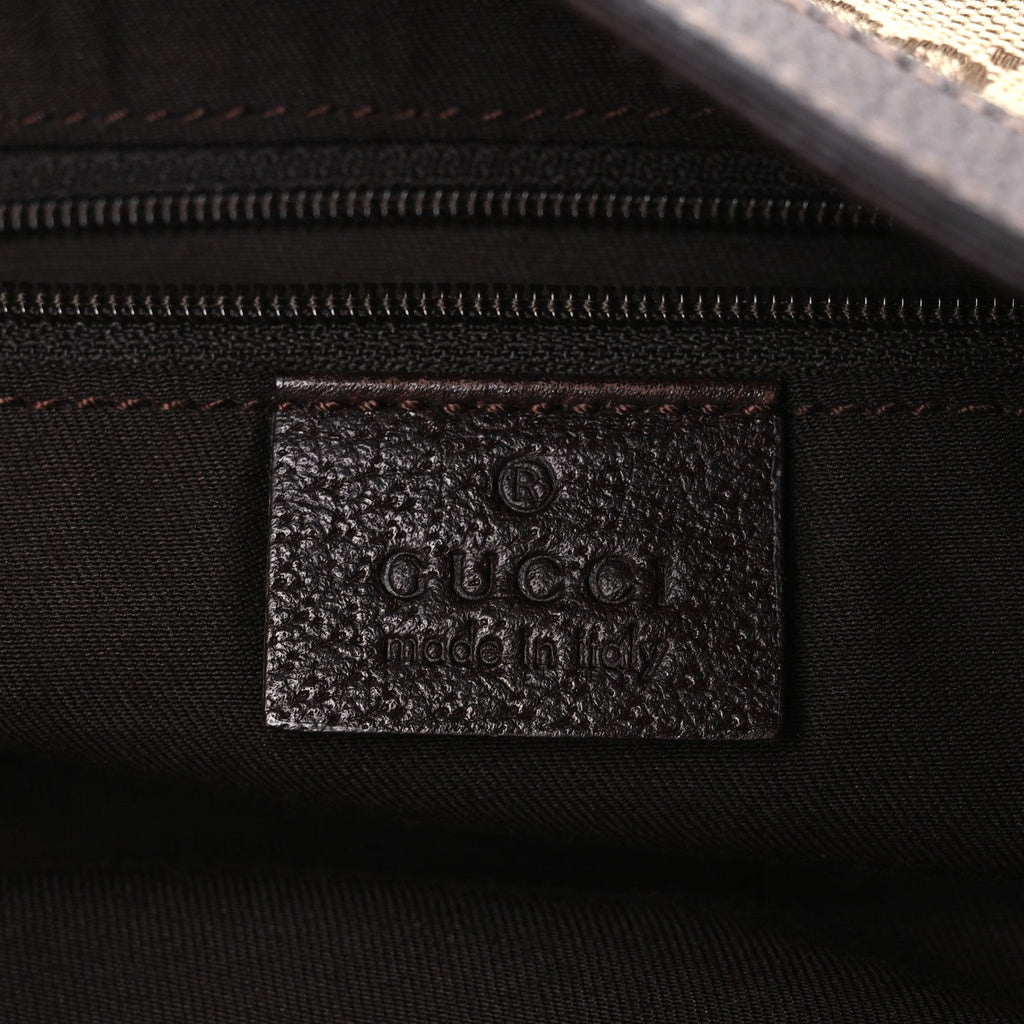 Gucci Monogram Medium Abbey Tote  Brown
