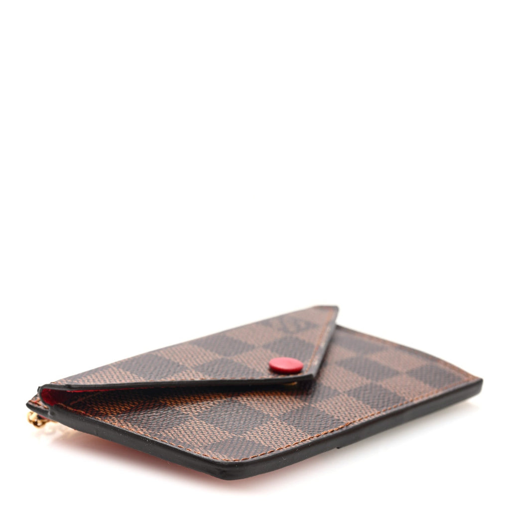 Louis Vuitton Damier Ebene Recto Verso Card Holder Red