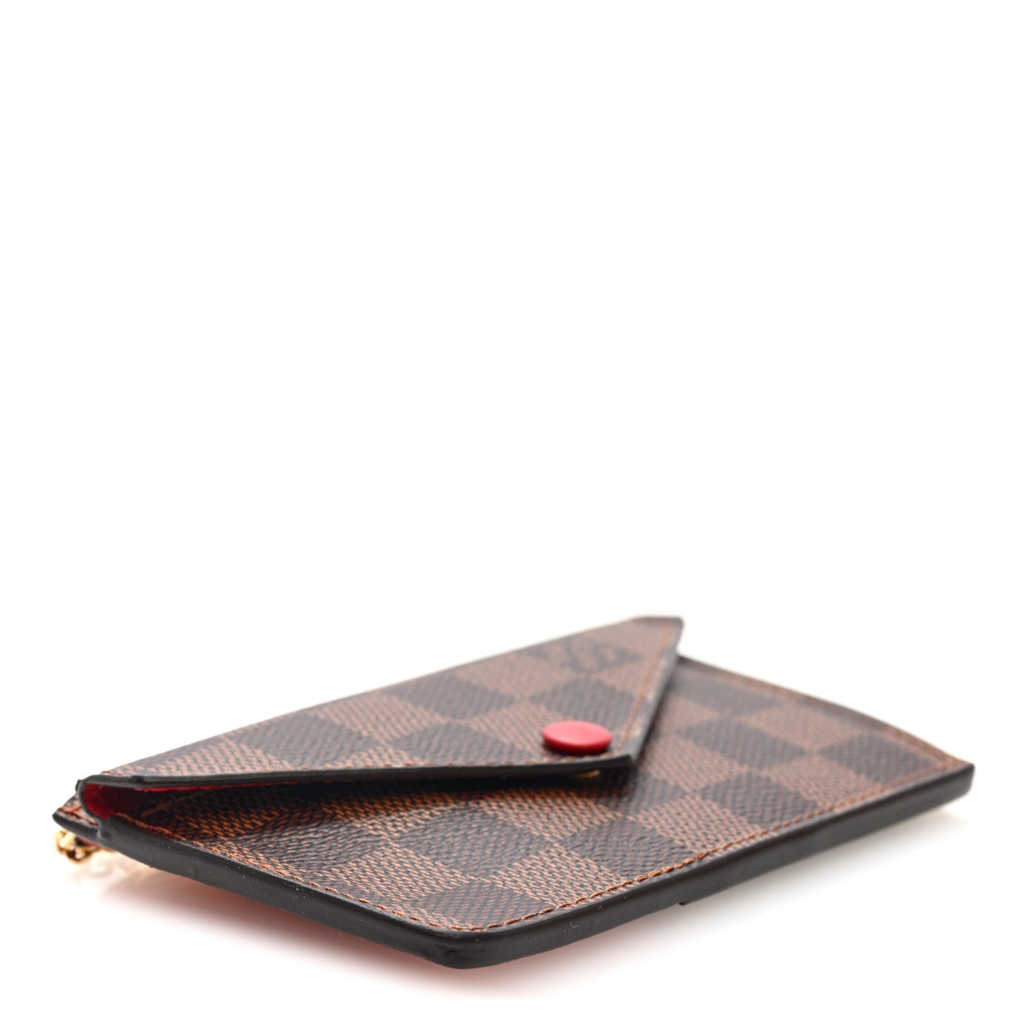 Louis Vuitton Damier Ebene Recto Verso Card Holder Red