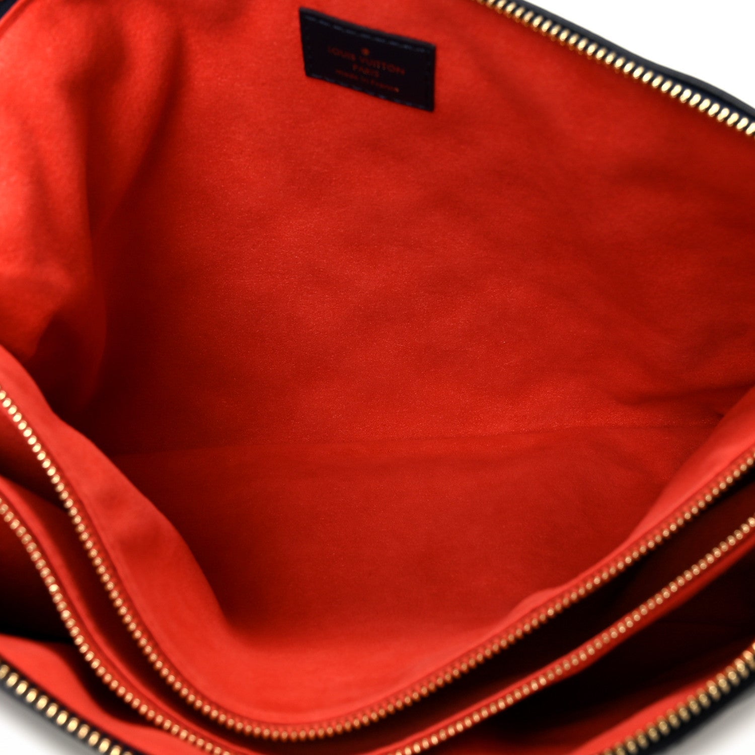 Louis Vuitton Lambskin Embossed Monogram LV Garden Coussin MM Navy Blue