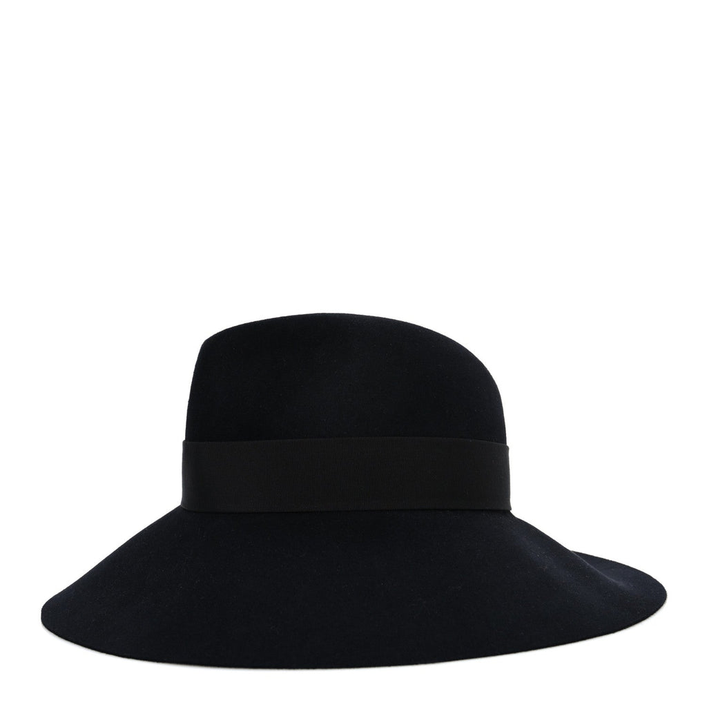 Louis Vuitton Felt Leather Monogram Fedora XL Hat Black