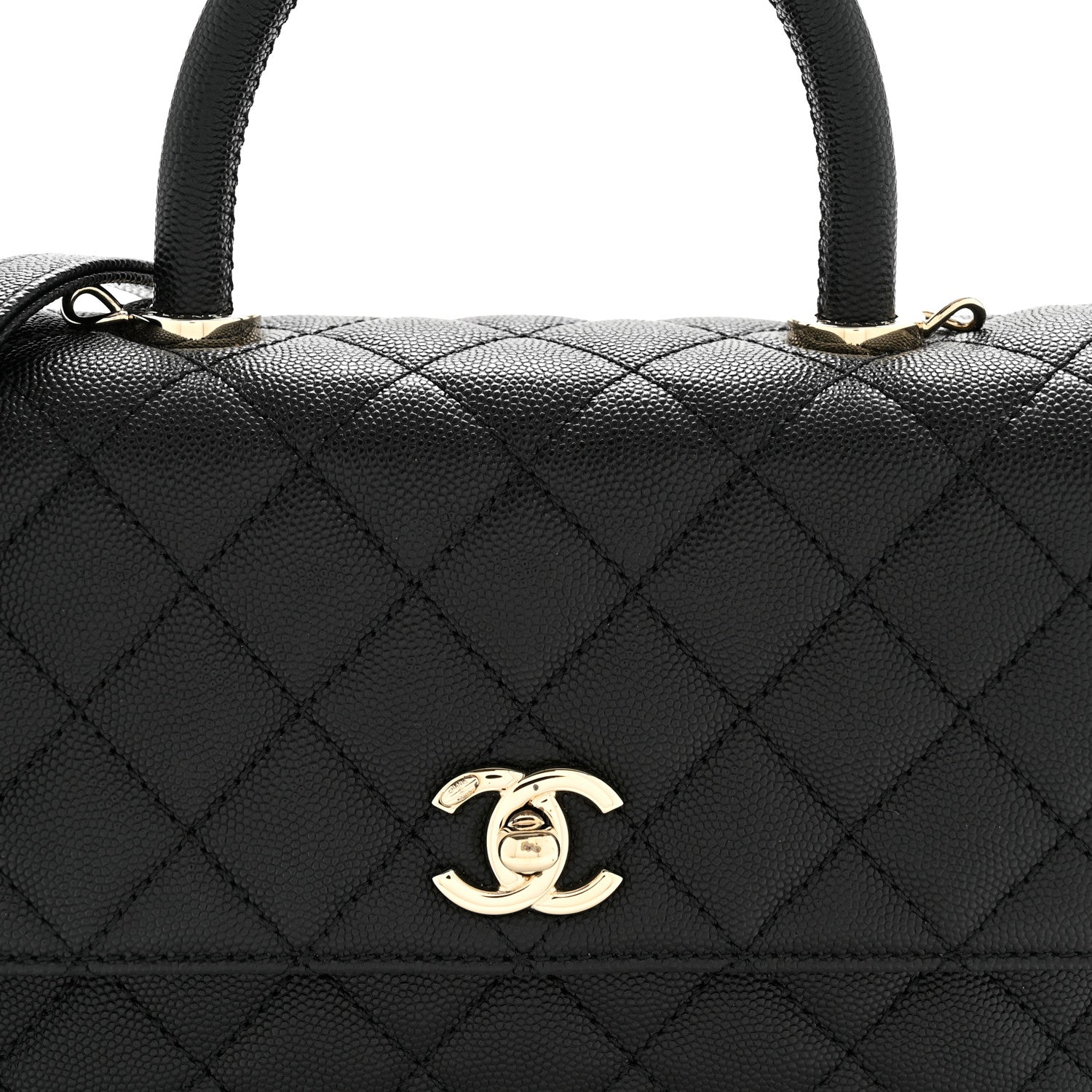 Chanel Caviar Quilted Mini Coco Handle Flap Black