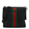Gucci Techno Canvas Web Messenger Bag Black