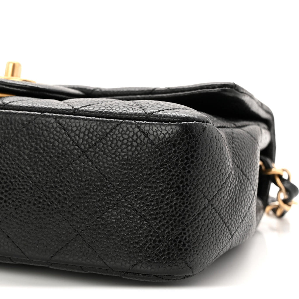 Chanel Caviar Quilted Mini Rectangular Flap Black