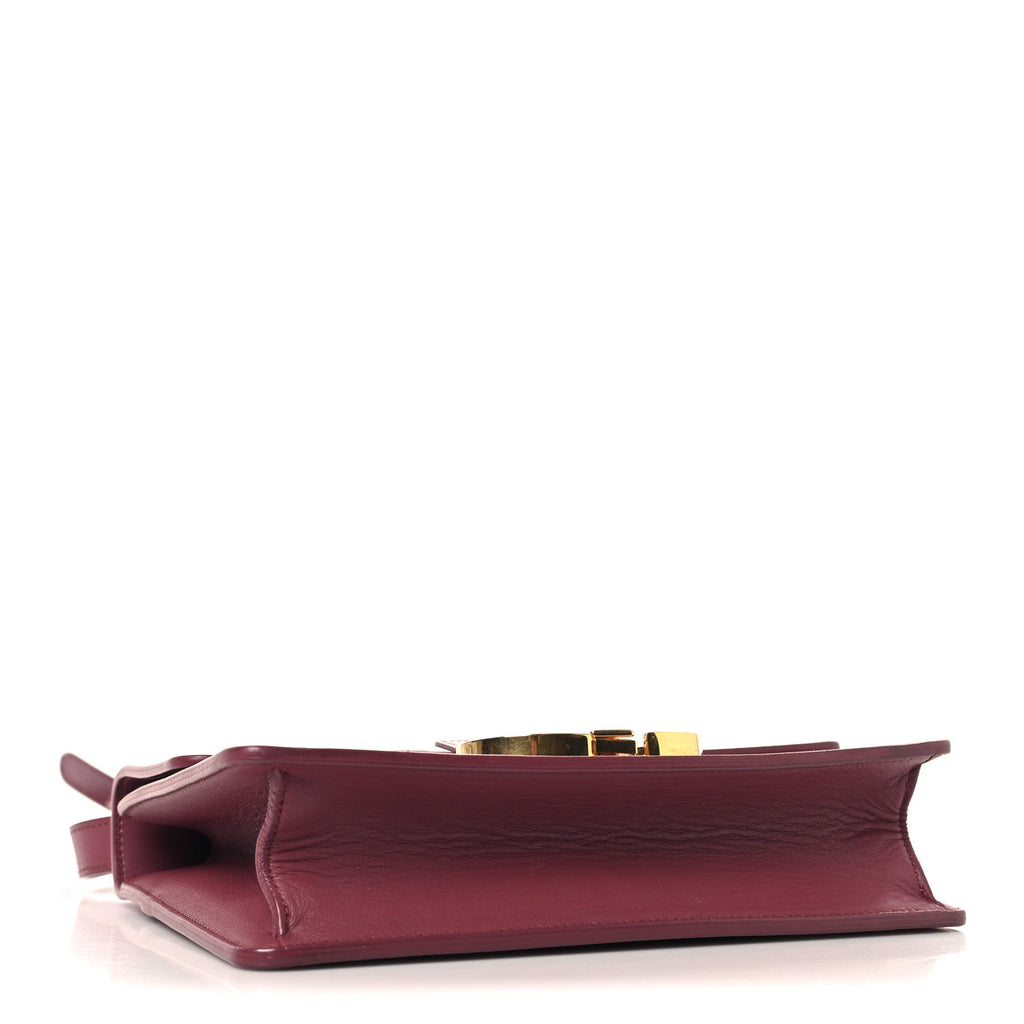 Christian Dior Smooth Calfskin 30 Montaigne Flap Bag Burgundy