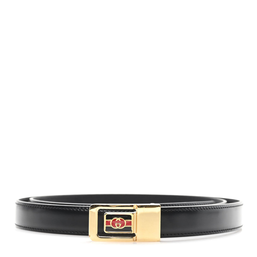 Gucci Calfskin Web Interlocking G 20mm Belt 95 38 Black