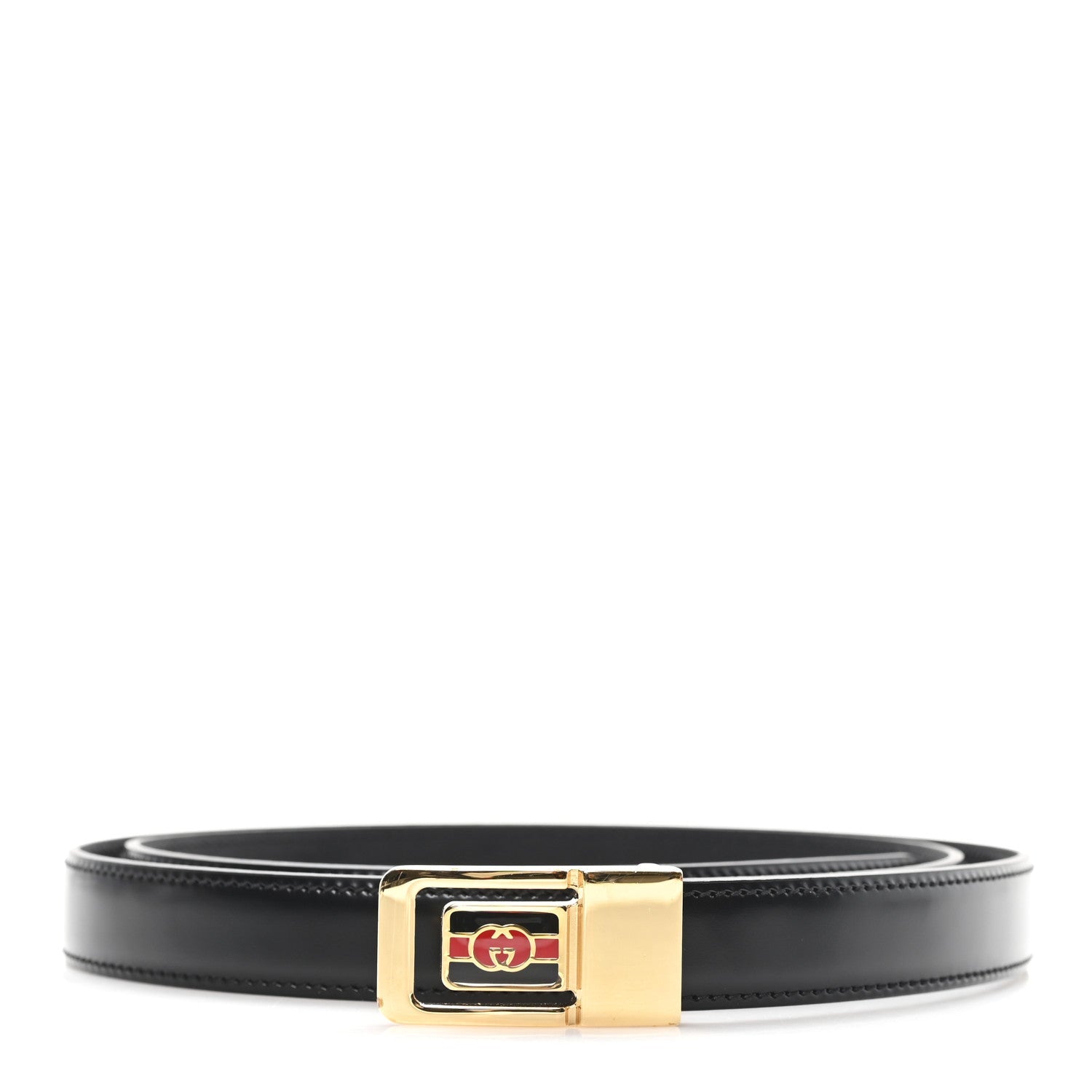 Gucci Calfskin Web Interlocking G 20mm Belt 95 38 Black
