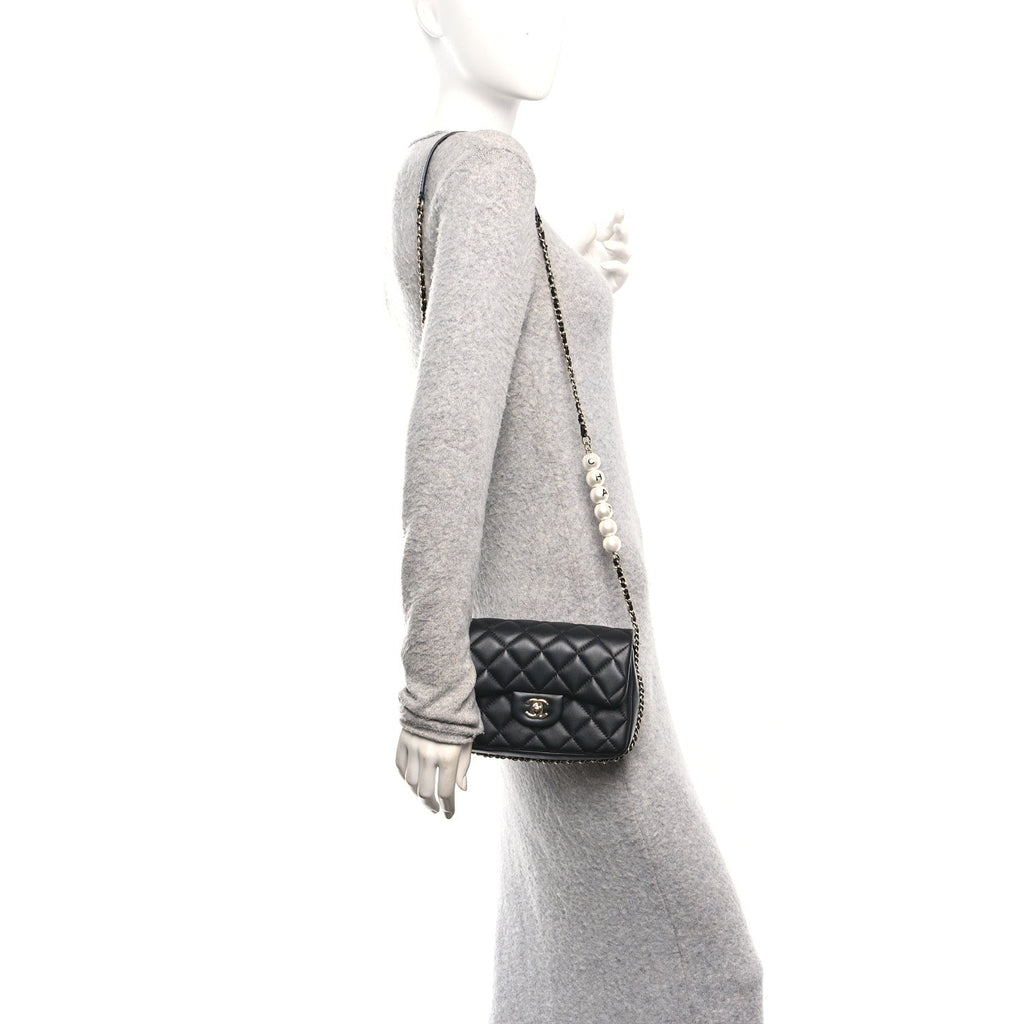 Chanel Lambskin Quilted Small My Precious Flap Black
