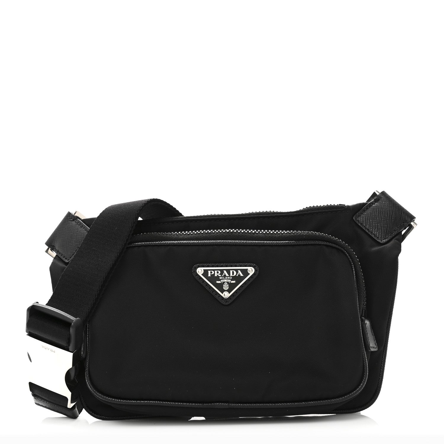 Prada Re-Nylon Saffiano Belt Bag Black