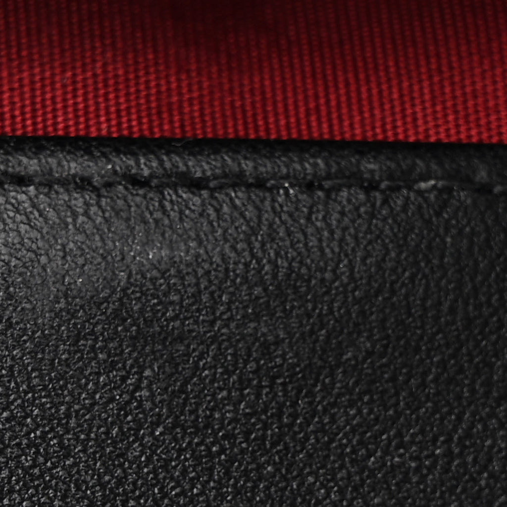 Goatskin Quilted Chanel 19 Glasses Case With Chain Black