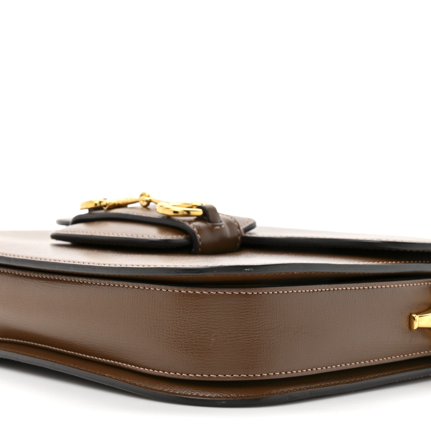 Gucci Azalea Calfskin Horsebit 1955 Shoulder Bag Brown Sugar