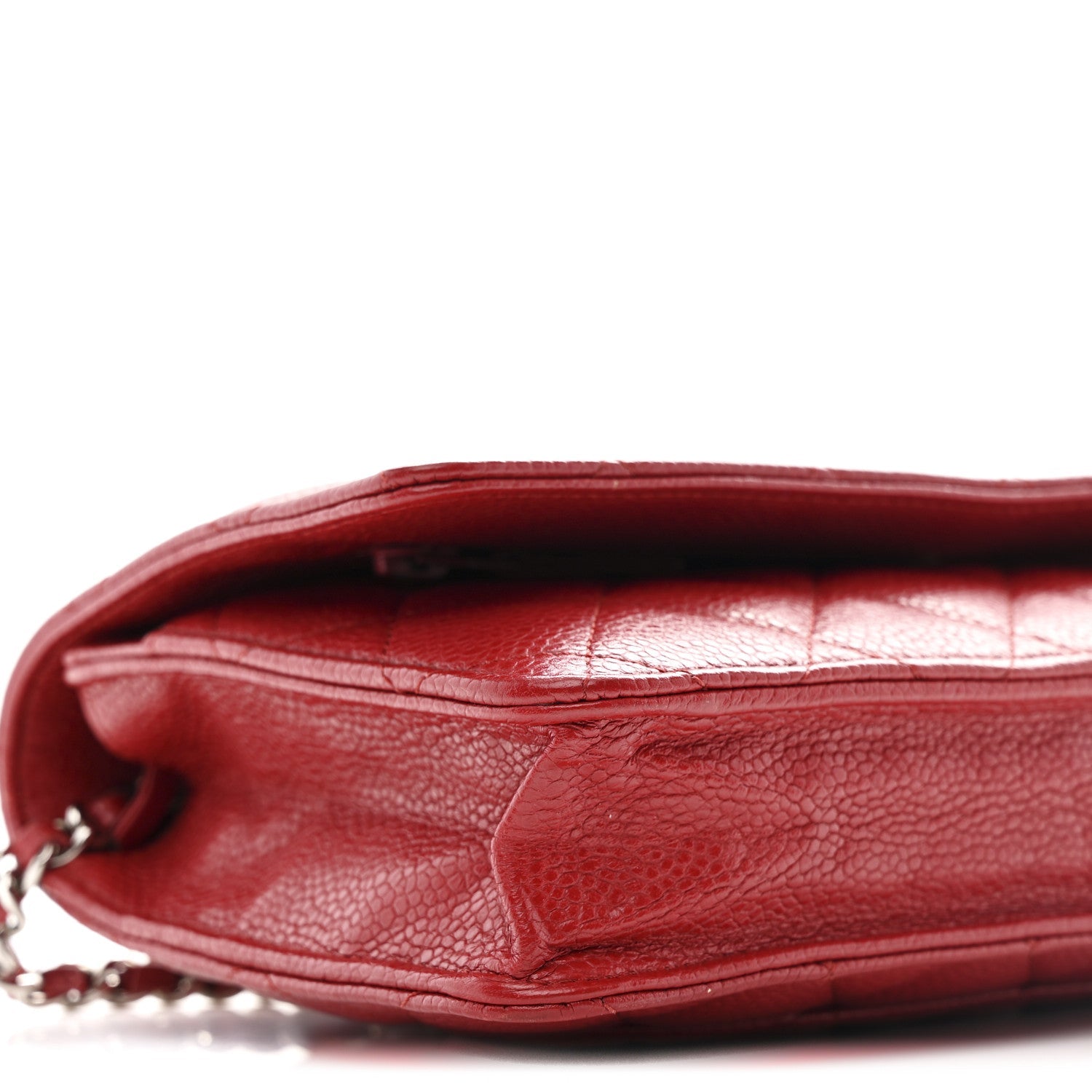 Chanel Caviar Quilted Wallet on Chain WOC Red