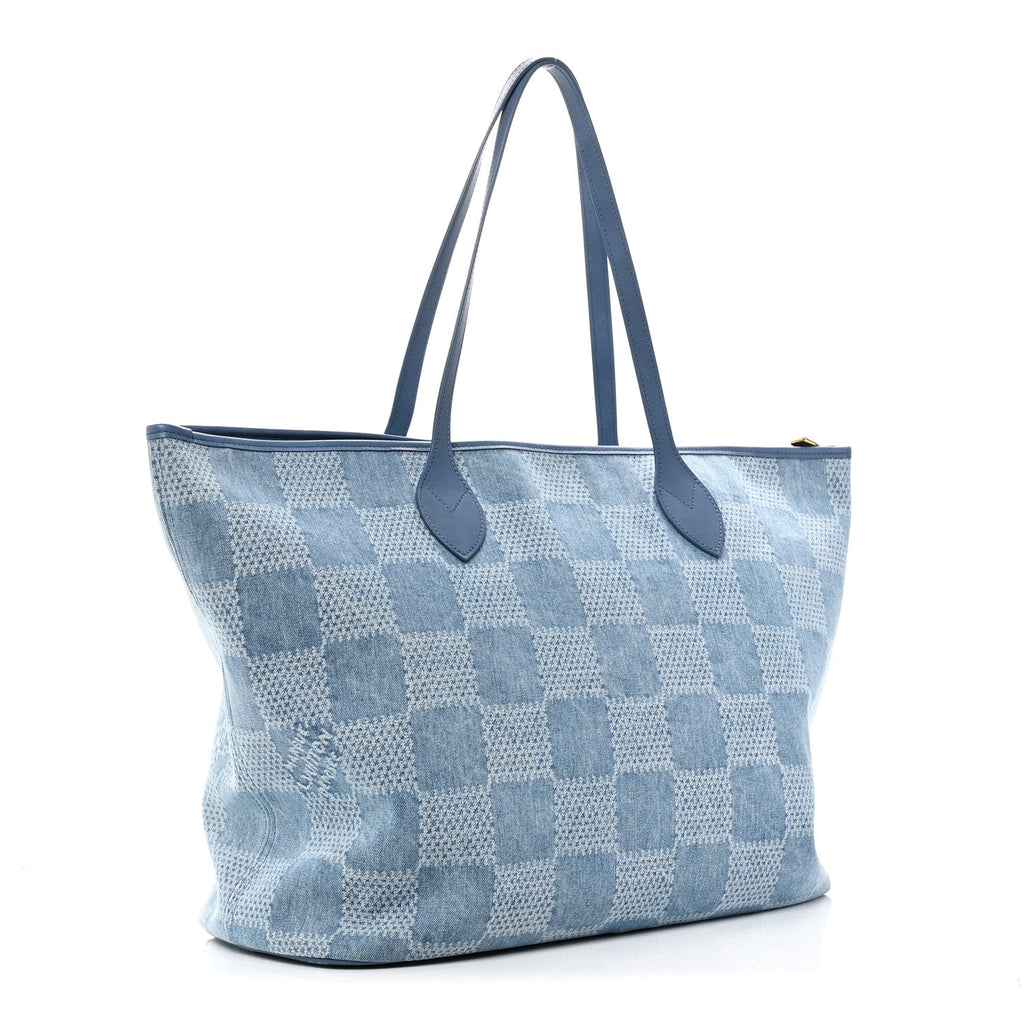 Louis Vuitton Damier Denim 3D Nevereverfull Denim Blue