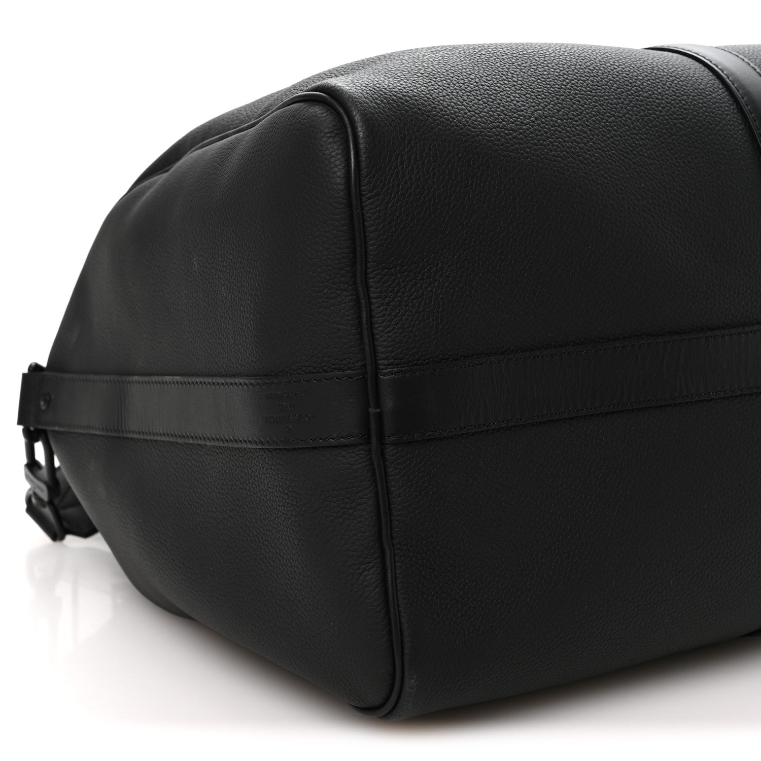 Louis Vuitton Grained Calfskin Aerogram Keepall Bandouliere 50 Black