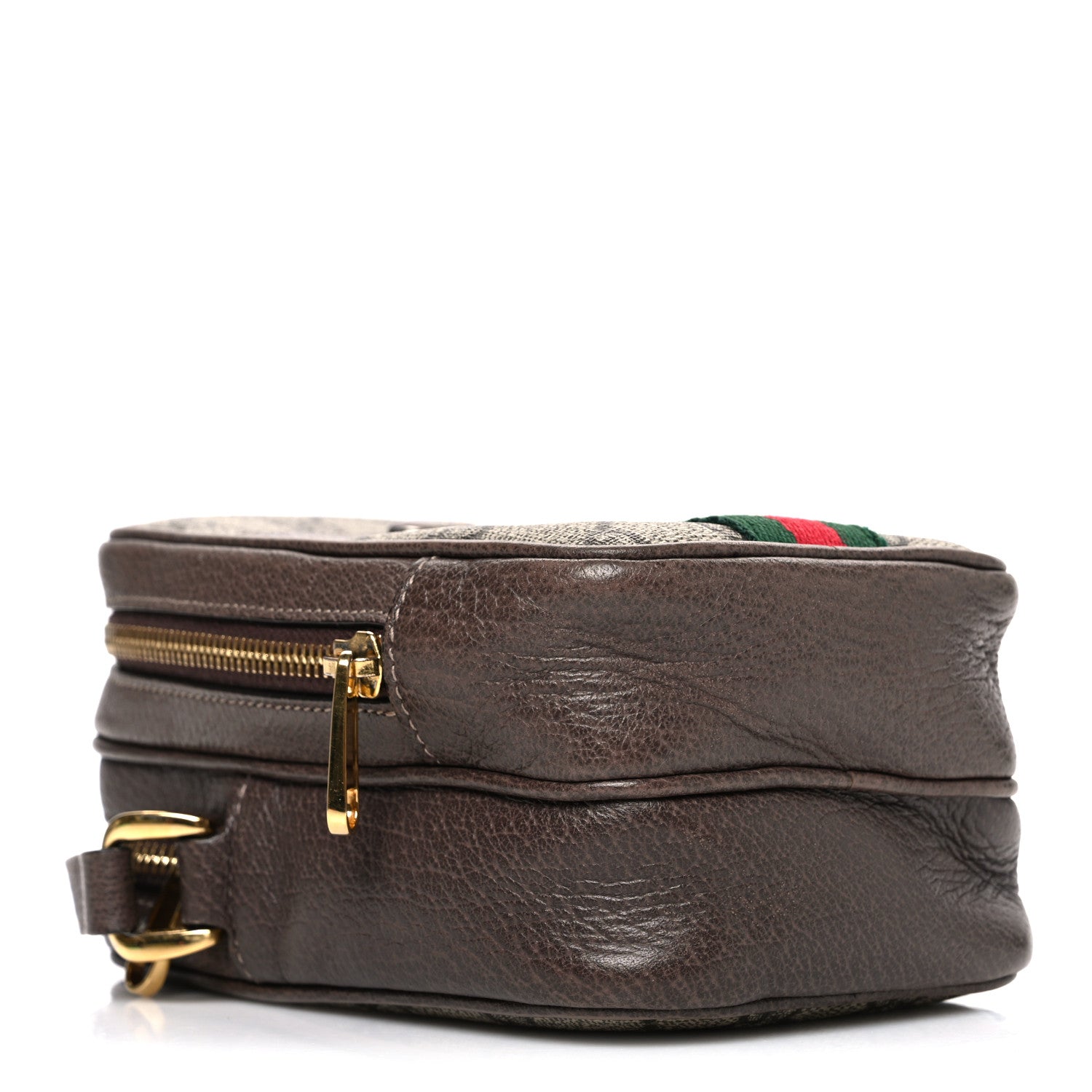 Gucci GG Supreme Monogram Web Mini Ophidia Double Zip Crossbody Bag Beige New Acero