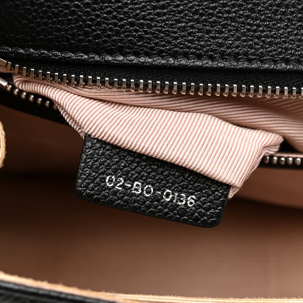 Christian Dior Grained Calfskin Medium Diorama Flap Bag Black