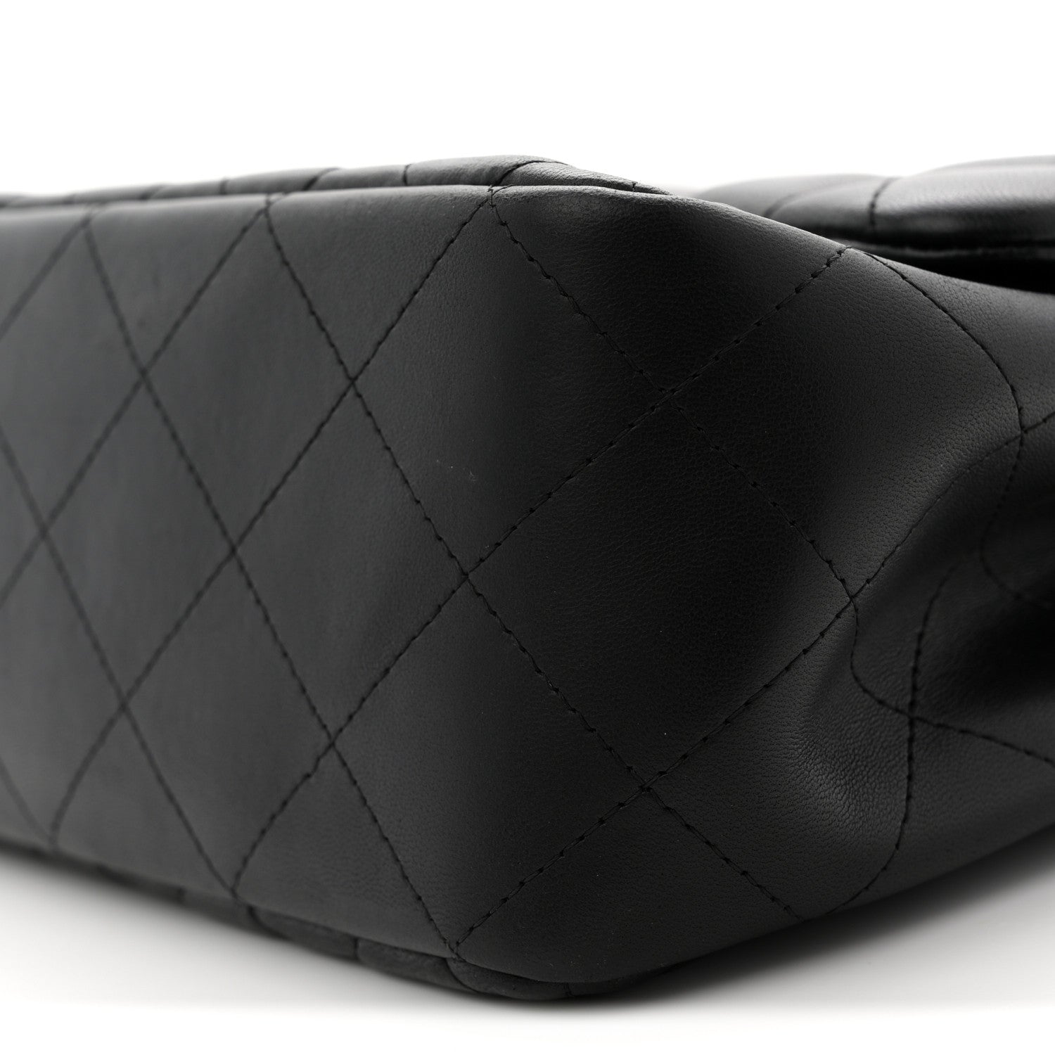 Chanel Lambskin Quilted Jumbo Double Flap Black
