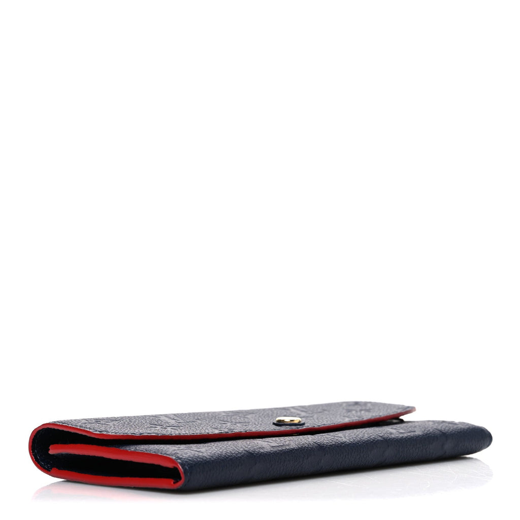 Louis Vuitton Empreinte Emilie Wallet Marine Rouge