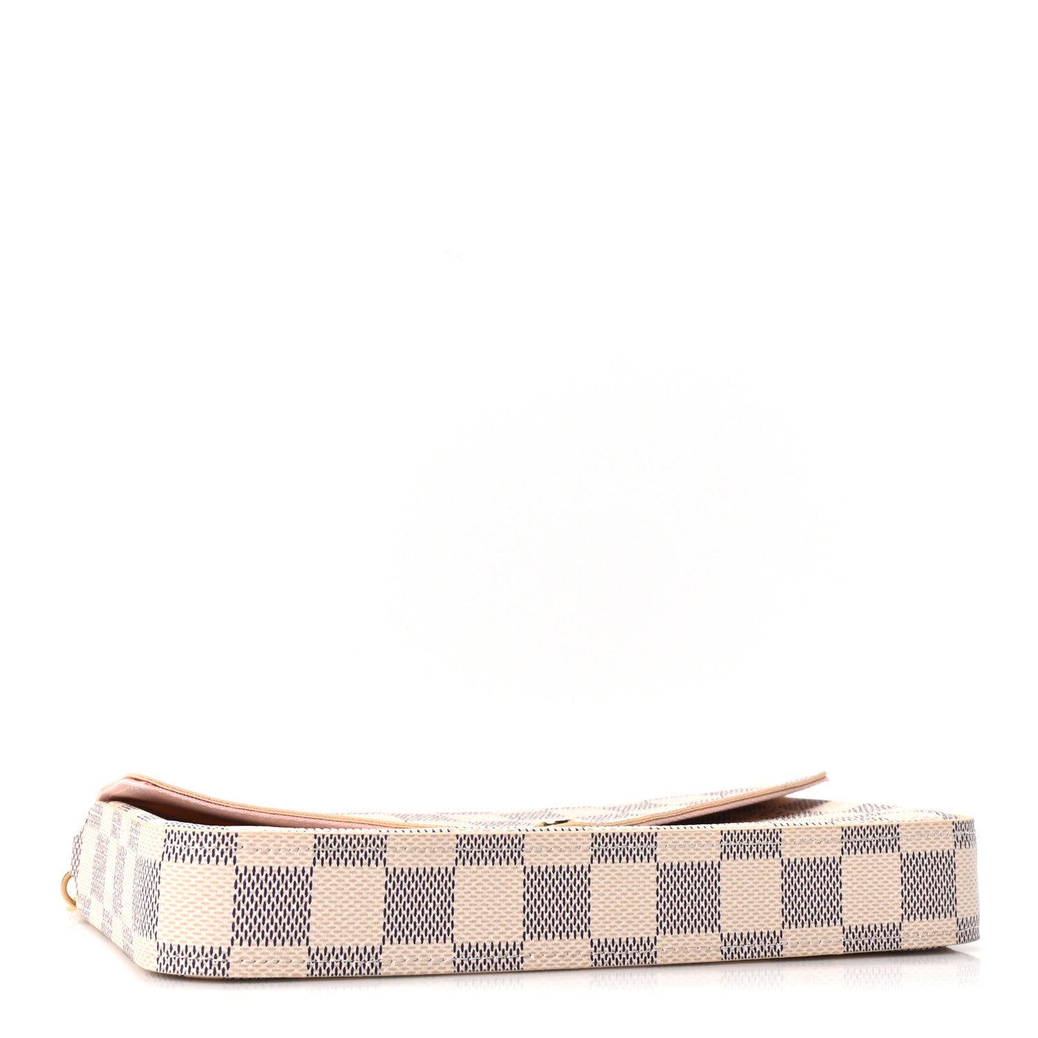 Louis Vuitton Damier Azur Pochette Felicie Chain Wallet Rose Ballerine