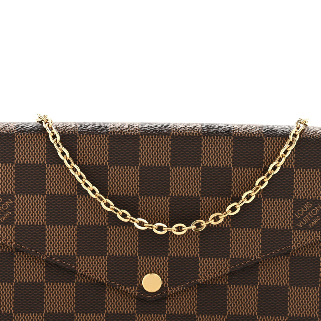 Louis Vuitton Damier Ebene Pochette Felicie Chain Wallet