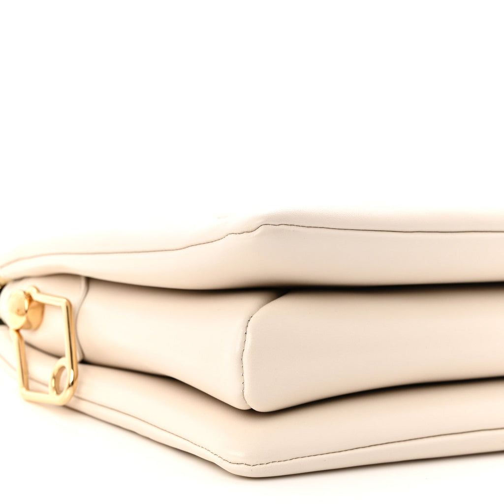 Louis Vuitton Lambskin Embossed Monogram Coussin PM Beige Cream