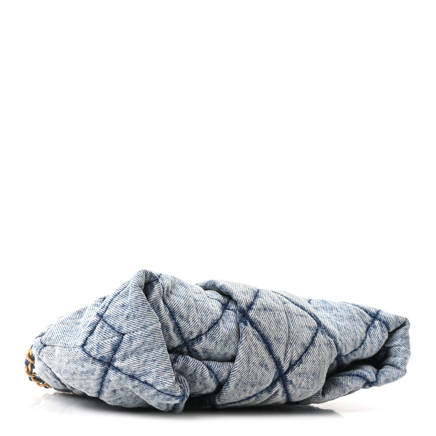 Chanel Washed Denim Quilted Mini Bow Bag Blue