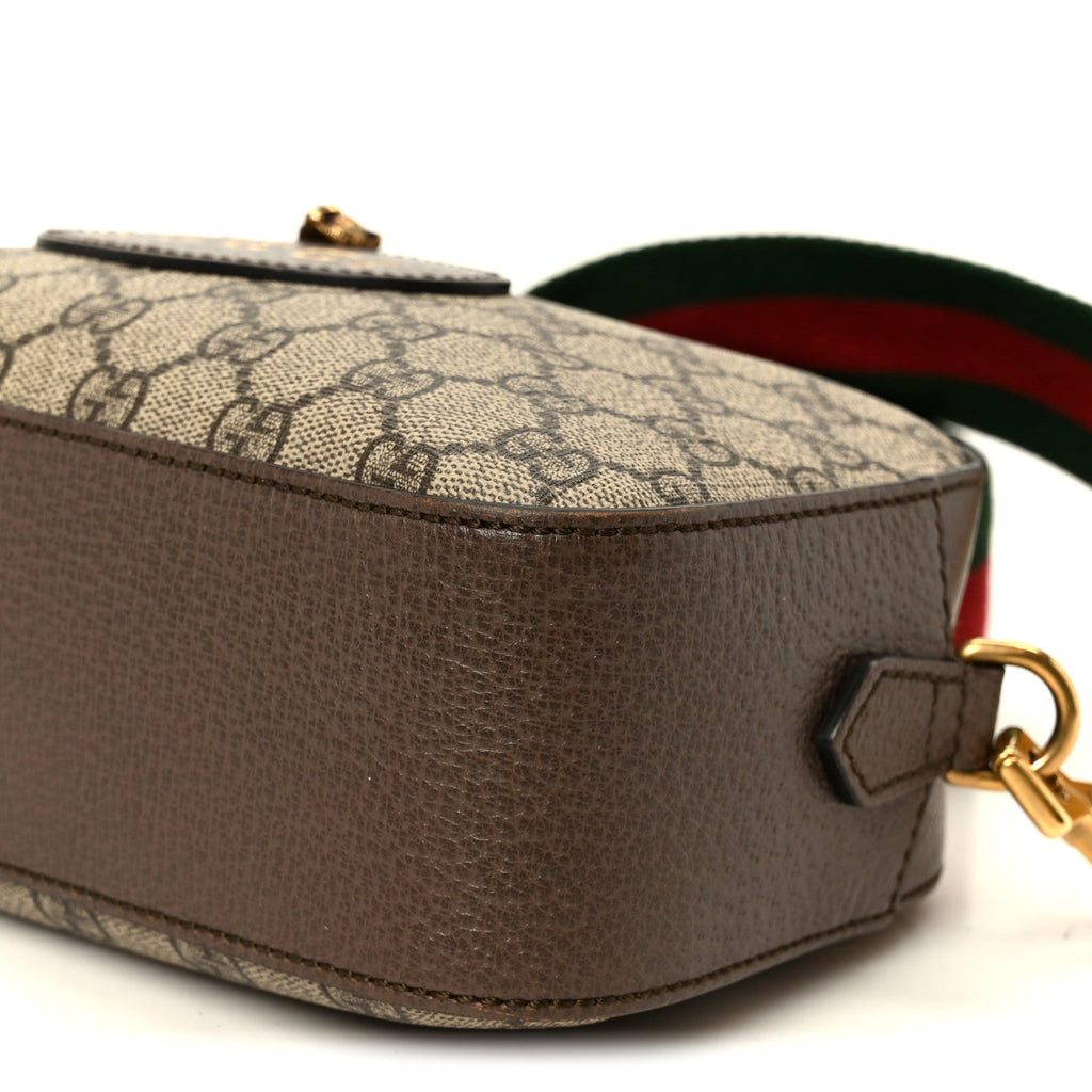 Gucci GG Supreme Monogram Web Neo Vintage Shoulder Bag Beige New Acero Crop