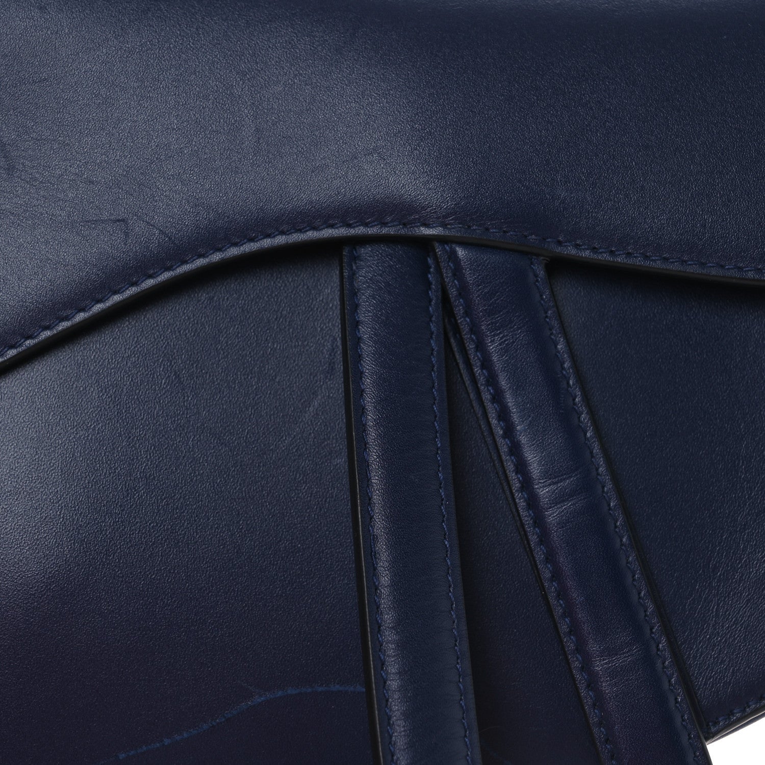 Christian Dior Calfskin Saddle Bag Blue