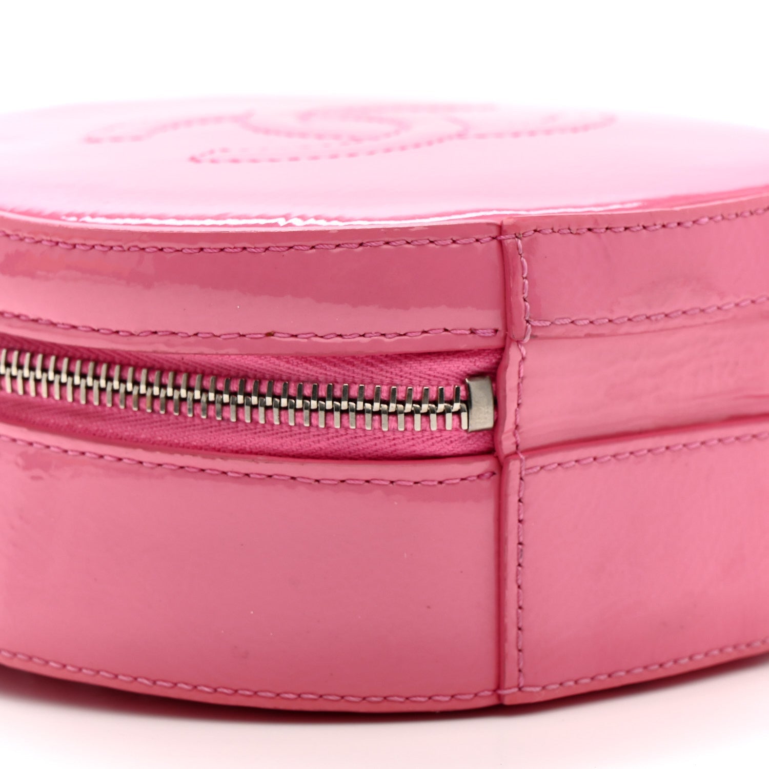 Chanel Patent Round As Earth Evening Bag Pink