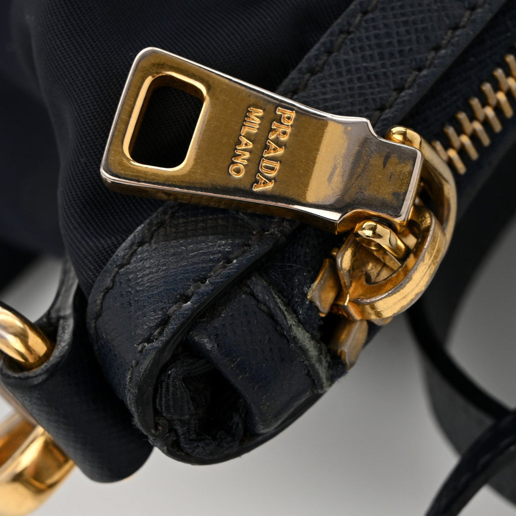 Prada Saffiano Tessuto Nylon Shopping Tote Royal Blue