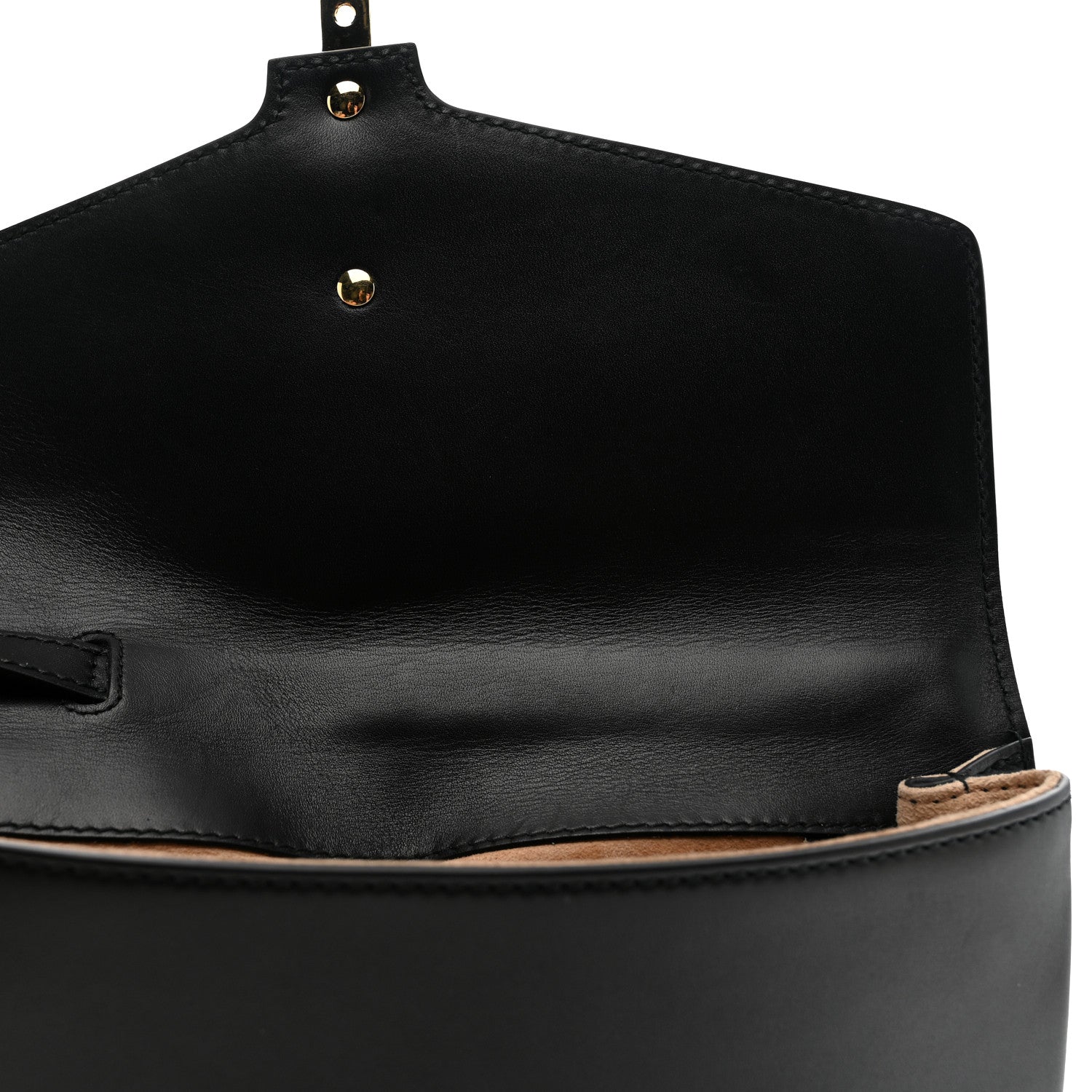 Gucci Calfskin Small Sylvie Wristlet Clutch Black