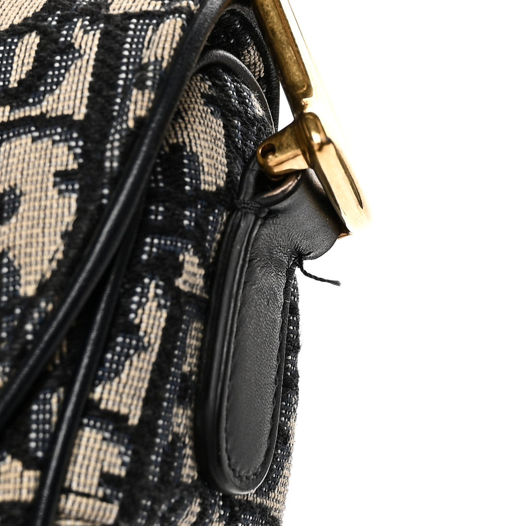Christian Dior Oblique Saddle Bag Blue