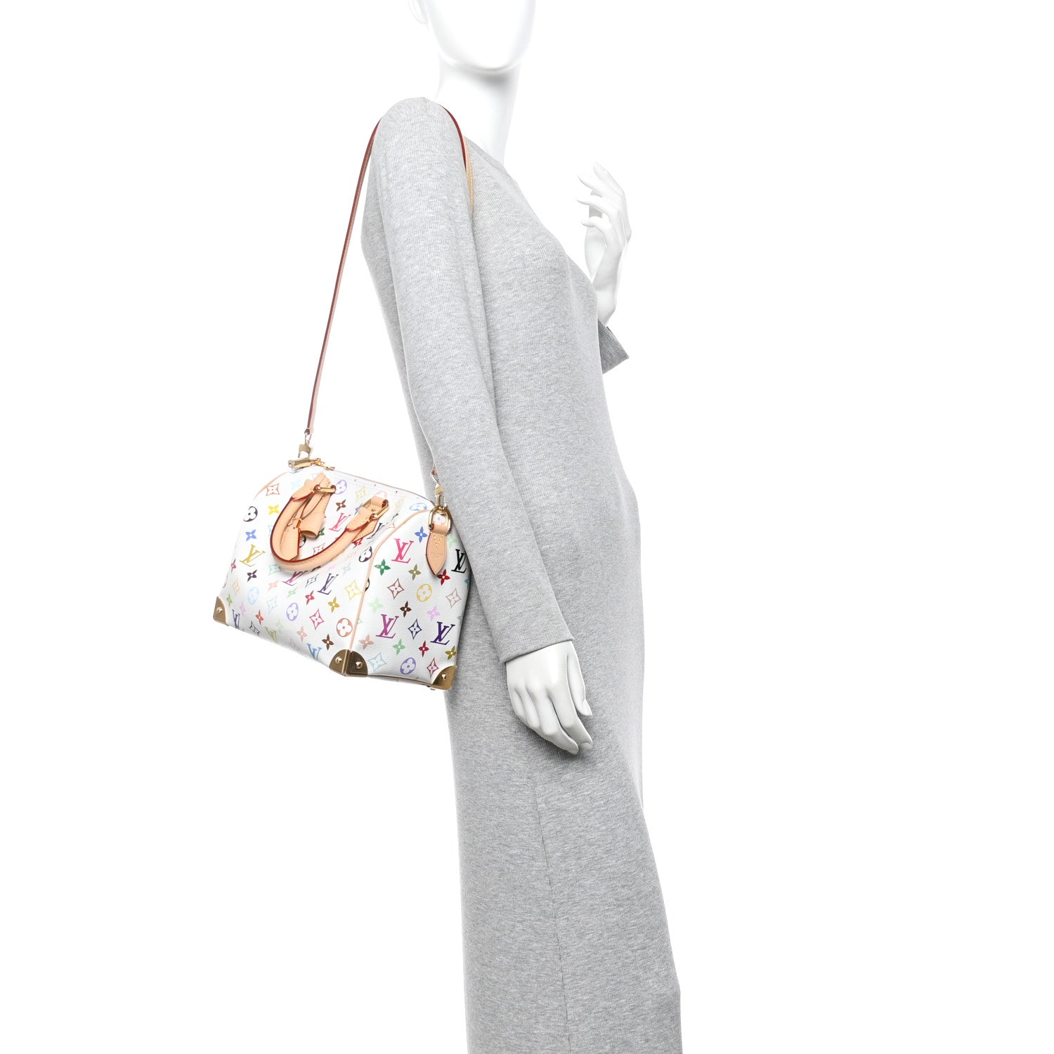 Louis Vuitton LV X TM Monogram Multicolor Speedy Bandouliere 25 White
