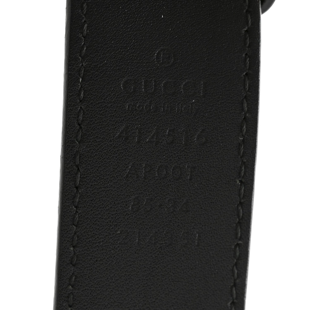 Gucci Calfskin Double G 30mm Belt 85 34 Black