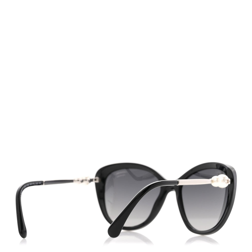 Acetate Pearl Polarized Winter Butterfly Sunglasses 5338-H Black