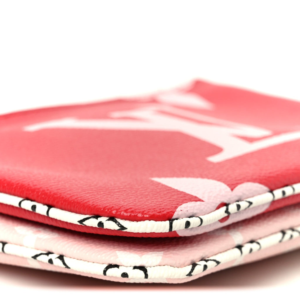 Louis Vuitton Monogram Giant Double Zip Pochette Rouge