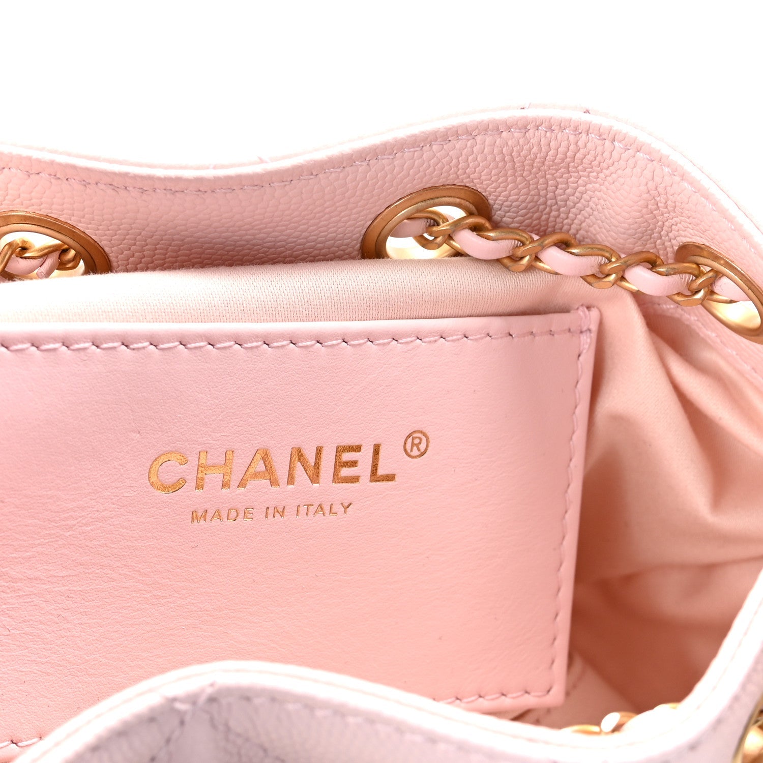 Chanel Caviar Quilted Mini Chanel 25 Handbag Light Pink