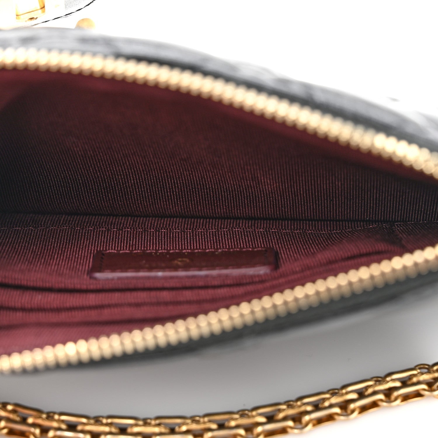 Chanel Aged Calfskin Quilted Reissue Phone Holder With Chain Bag Black