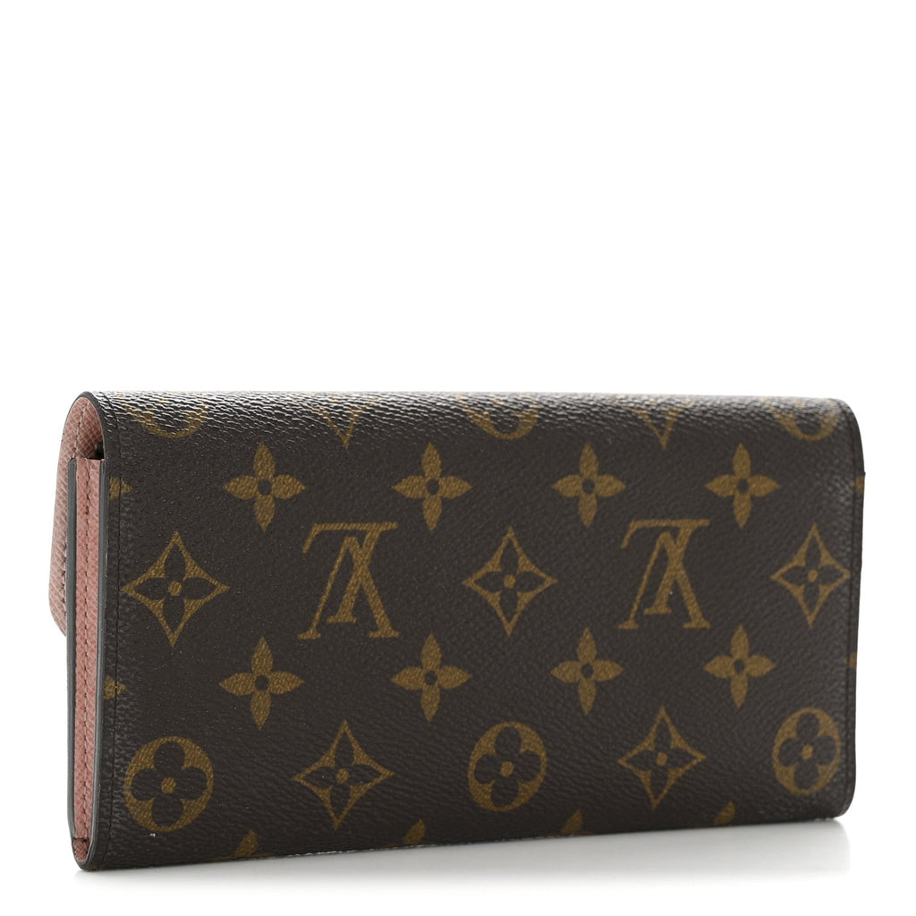 Louis Vuitton Monogram Emilie Wallet Rose Ballerine