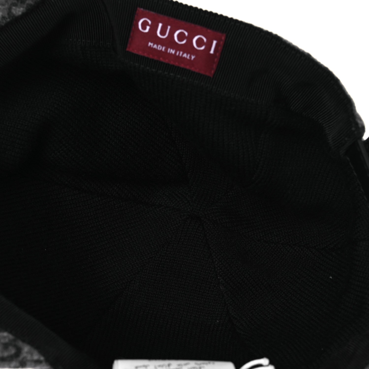 Gucci Covered Wool GG Monogram Baseball Hat L Grey Dark Grey Black