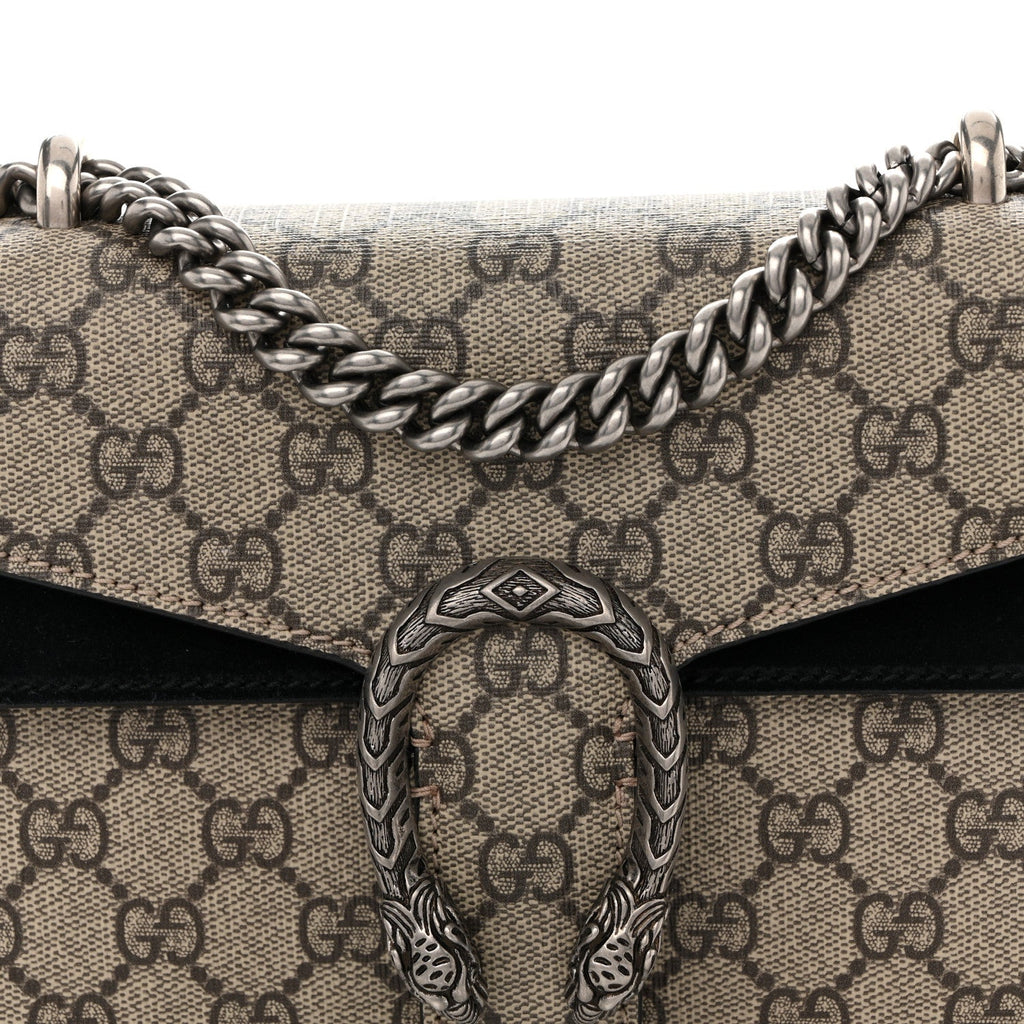 Gucci GG Supreme Monogram Mini Dionysus Shoulder Bag Black