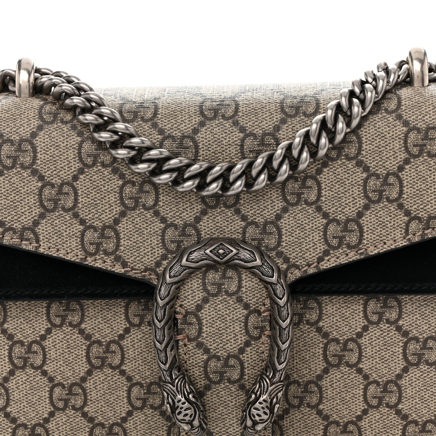 Gucci GG Supreme Monogram Mini Dionysus Shoulder Bag Black