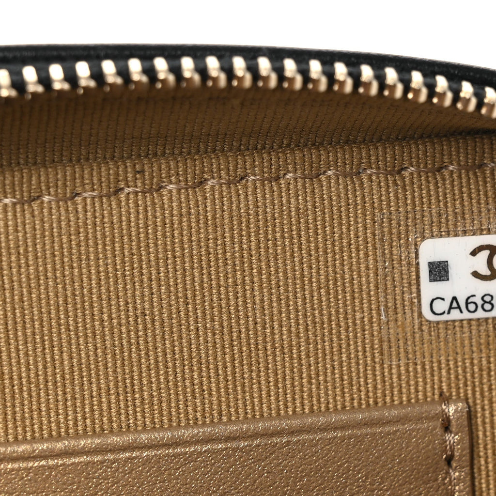 Chanel Lambskin Quilted CC Pearl Crush Camera Case Black