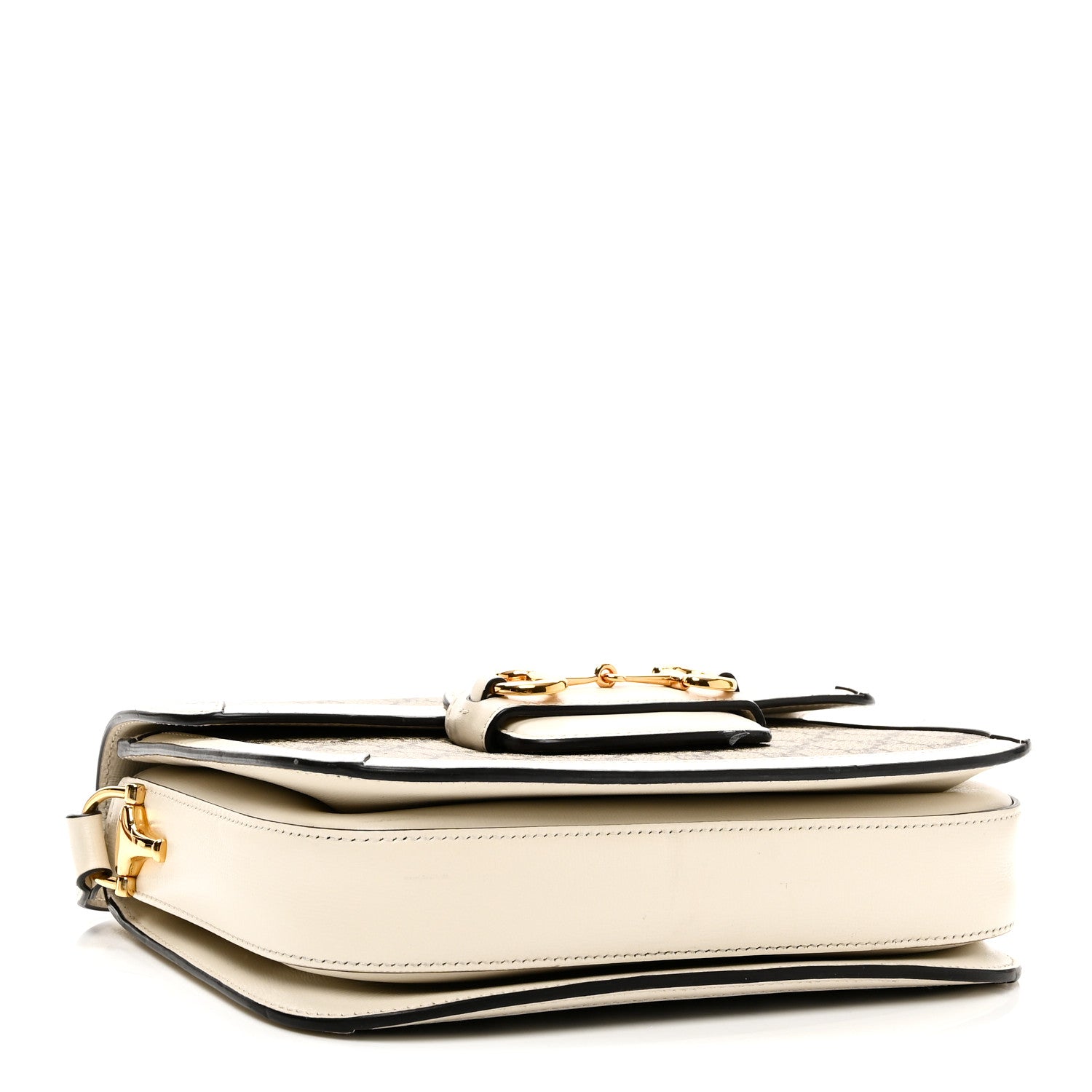 Gucci GG Supreme Monogram Horsebit 1955 Shoulder Bag Beige Mystic White