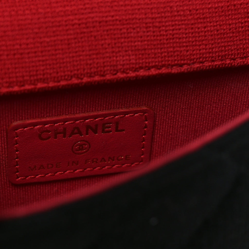 Chanel Jersey Quilted Micro Mini Flap Black