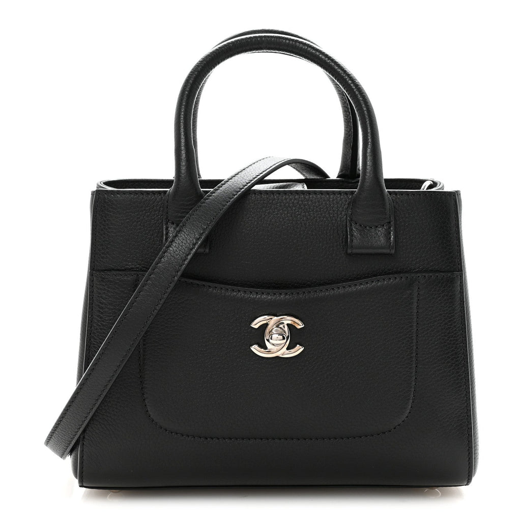 Chanel Grained Calfskin Mini Neo Executive Shopper Tote Black
