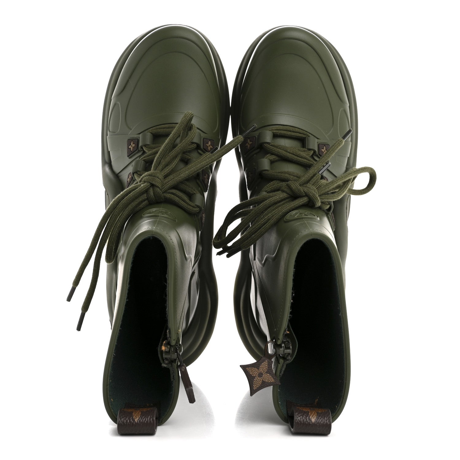 Louis Vuitton Mat Rubber Monogram LV Archlight Sneaker Boots 38 Kaki