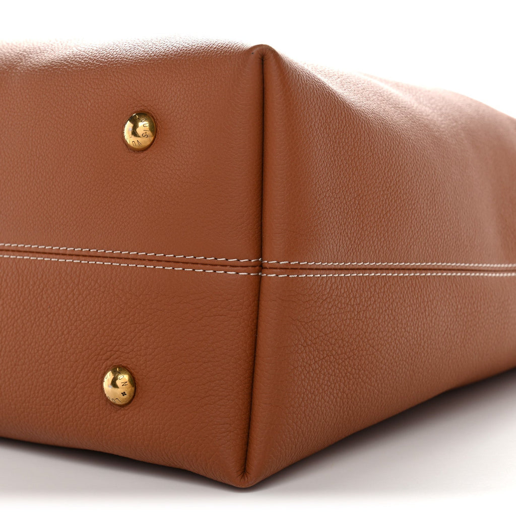 Louis Vuitton Grained Calfskin Low Key Hobo MM Cognac